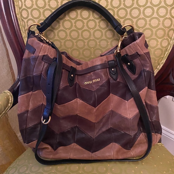 Miu Miu Handbags - Miu miu vintage patchwork leather hobo style bag